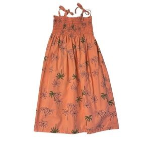 Tea Collection Smocked Palm Tree Print Summer Vacation Beach Dress Girls‎ 6